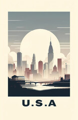 Obraz premium USA Travel Poster