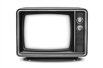 A blank screen smart TV monitor is isolated on white background