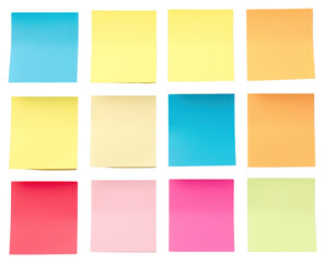 Fototapeta premium PNG Various colors square sticky post it backgrounds yellow paper.