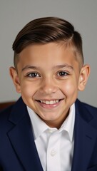 Portrait of a cheerful young Black male gazing directly into the camera