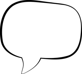 Black and White Speech Bubble Vector