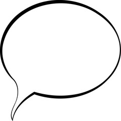 Classic BW Speech Bubble Illustration