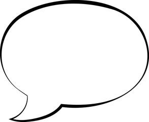 Monochrome Comic Speech Bubble Design