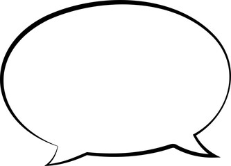 Classic BW Speech Bubble Illustration