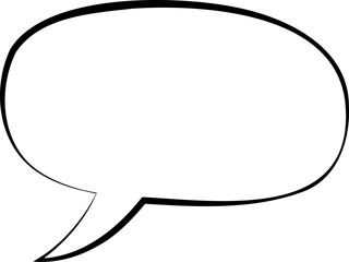 Black and White Speech Bubble Vector