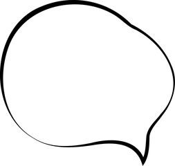 Black and White Speech Bubble Vector