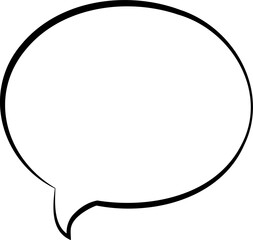 Minimalist Black and White Speech Bubble