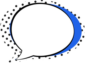 Classic Blue Speech Bubble Pop Art