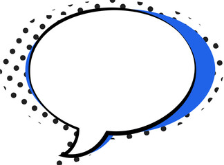 Classic Blue Speech Bubble Pop Art