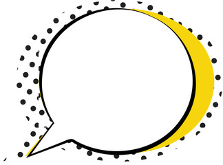 Yellow Tone Speech Bubble Comic Style