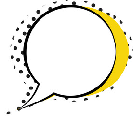 Pop Art Yellow Speech Bubble Graphic