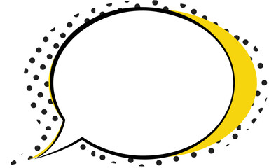 Bold Yellow Comic Speech Bubble Design