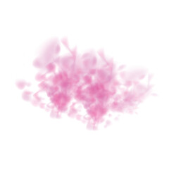 Illustration of a sky with warm orange and pink hues, scattered clouds lit by the setting sun. © gala