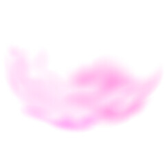 Illustration of a sky with warm orange and pink hues, scattered clouds lit by the setting sun. © gala