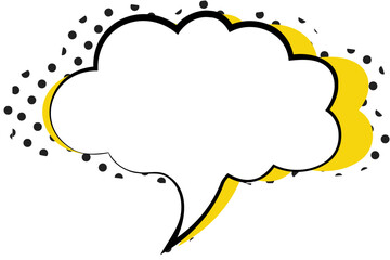 Yellow Tone Speech Bubble Comic Style
