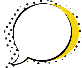Bold Yellow Comic Speech Bubble Design
