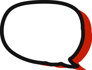 Red Speech Bubble Vector Graphic