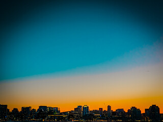 Obraz premium city at sunset