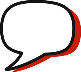 Classic Red Speech Bubble Illustration