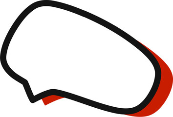 Red Speech Bubble Vintage Design