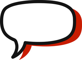 Red Speech Bubble Vintage Design