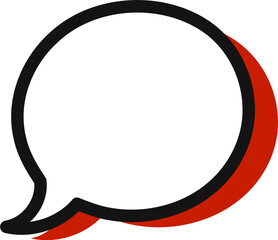 Bold Red Speech Bubble Pop Art