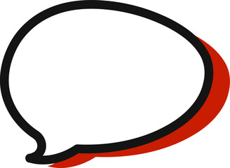 Classic Red Speech Bubble Illustration