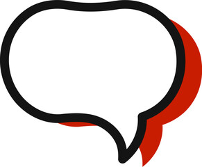 Classic Red Speech Bubble Illustration