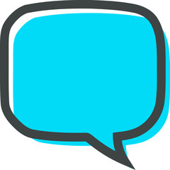 Vibrant Blue Speech Bubble Design