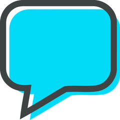 Vibrant Blue Speech Bubble Design