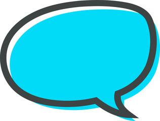 Blue Comic Speech Bubble Vector
