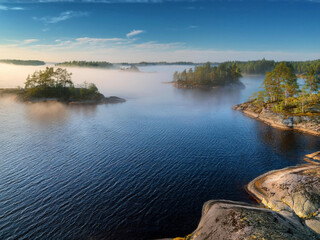 Islands with trees