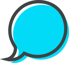 Blue Comic Speech Bubble Vector