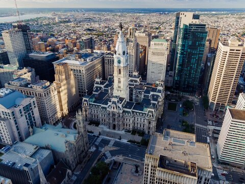 Fototapeta Philadelphia City Hall in downtown Philadelphia, Pennsylvania, United States.