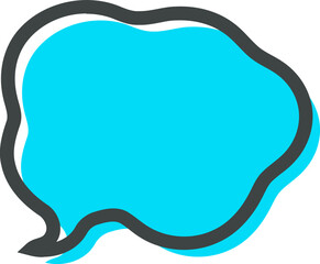 Blue Comic Speech Bubble Vector