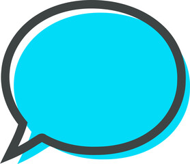 Vibrant Blue Speech Bubble Design