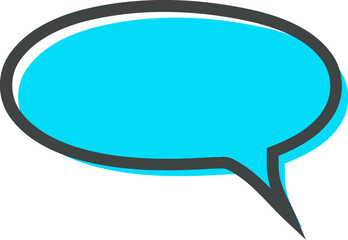Blue Comic Speech Bubble Vector