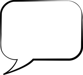 Black and White Speech Bubble Vector