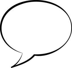 Monochrome Comic Speech Bubble Design