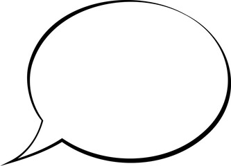 Minimalist Black and White Speech Bubble