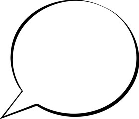 Black and White Speech Bubble Vector