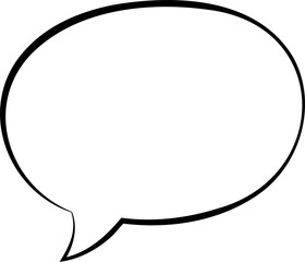 Minimalist Black and White Speech Bubble