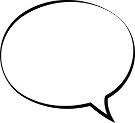 Black and White Speech Bubble Vector
