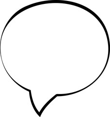 Minimalist Black and White Speech Bubble