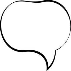 Black and White Speech Bubble Vector
