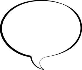 Black and White Speech Bubble Vector