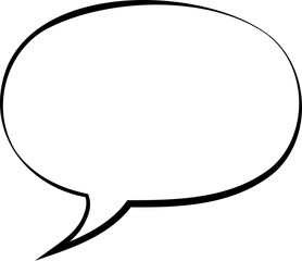 Classic BW Speech Bubble Illustration