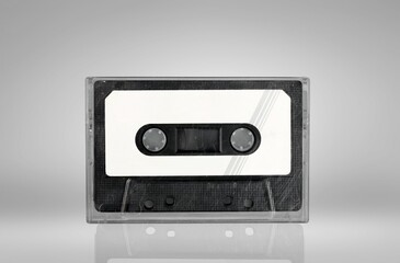 Vintage retro audio cassette tape on desk