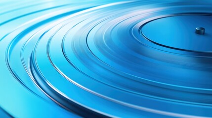Abstract blue concentric circles create a sense of motion and depth, AI