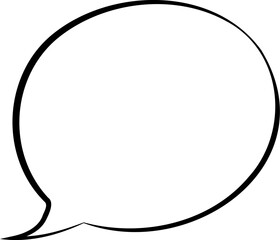 Minimalist Black and White Speech Bubble